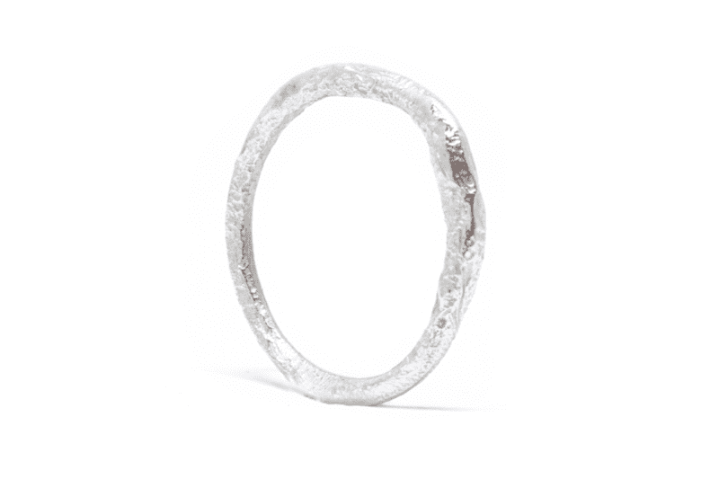 Wabi Sabi silver ring with an organic design