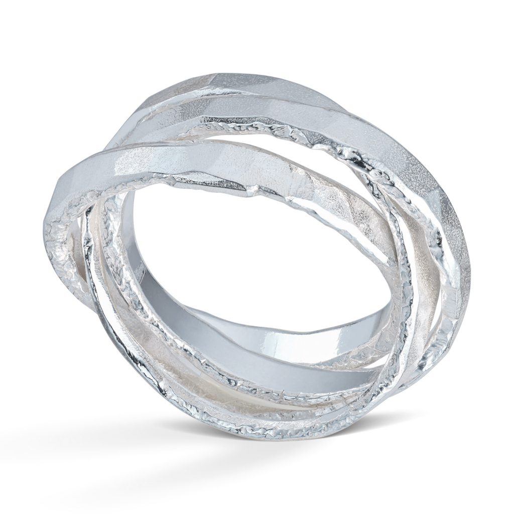 Wabi Sabi Jewellery silver Mingle Together ring