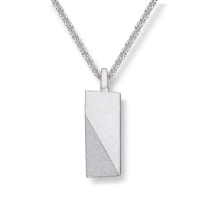Wabi Sabi jewellery. Silver "Vertical" pendant from colletion "Pyramids On The Moon"