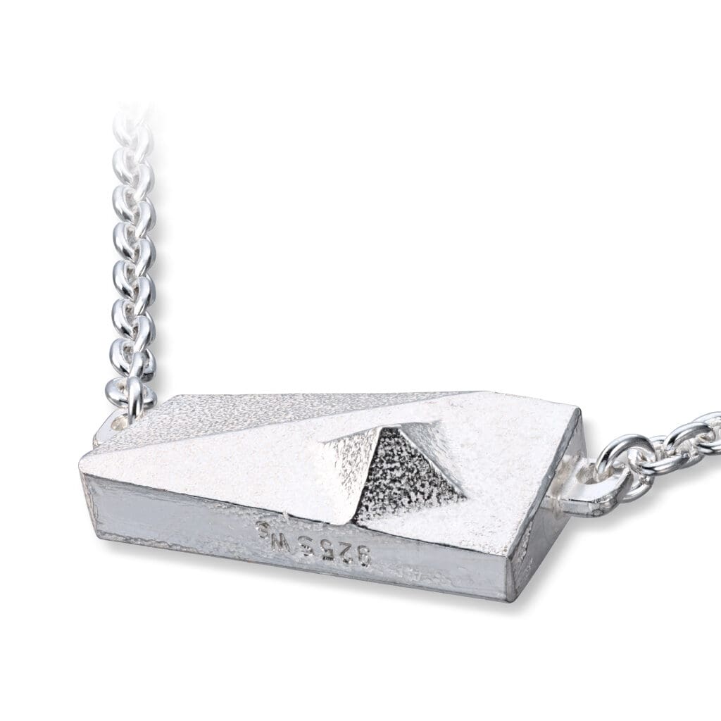 Wabi Sabi jewellery. Silver "Horisonthal" pendant from colletion "Pyramids On The Moon"