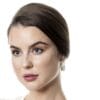 Frosted silver earrings, large - Image 4