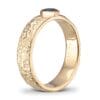Frosted gold ring - faceted sapphire - Image 2