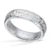 Frosted silver ring, narrow - Image 2